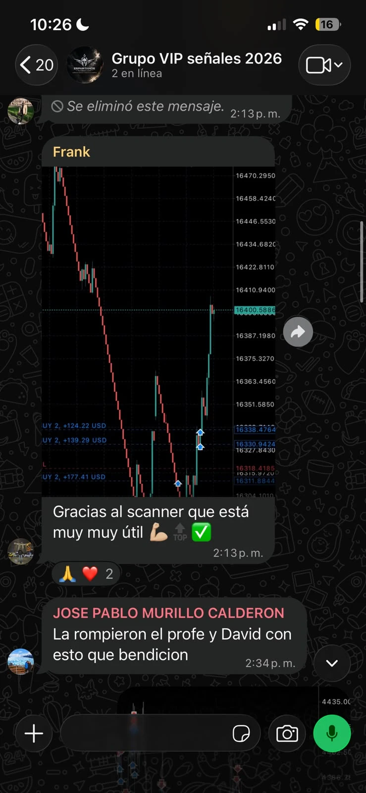 Capturas del grupo VIP