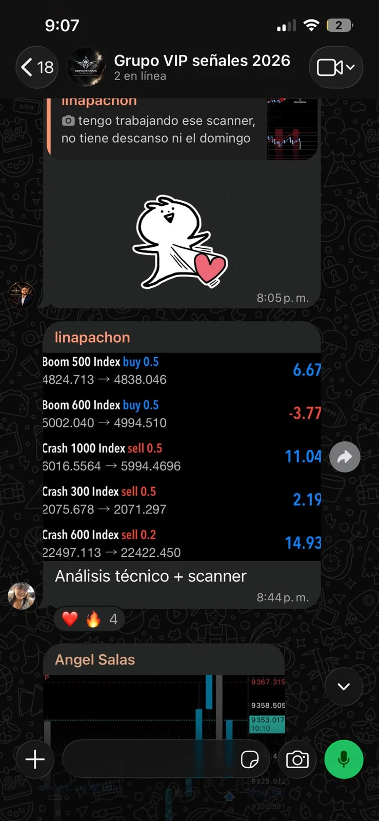 Capturas del grupo VIP